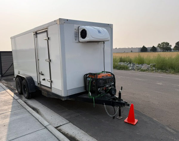 mobile refrigeration trailer deliver for events and emergency - Idaho Falls, Idaho